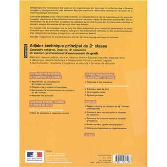 Adjoint technique principal de 2e classe 2019 - Concours et examen catégorie c