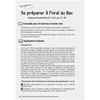 BiblioLycée - Déclaration des droits de la femme et de la citoyenne, de Gouges - BAC 2024