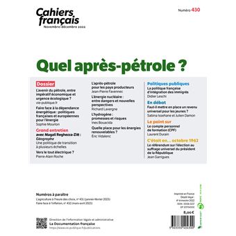 Quel après-pétrole ?