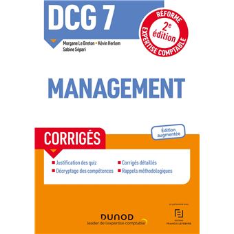 DCG 7 Management - Corrigés