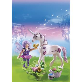 ② Figurine fée Violette sur une licorne — Chambre d'enfant