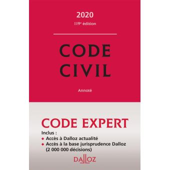 Code Dalloz Expert. Code civil 2020