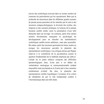La manifestation de structures métapsychologiques dans des symboliques contextualisées