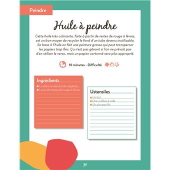 Recettes pour fabriquer le matériel créatif des enfants