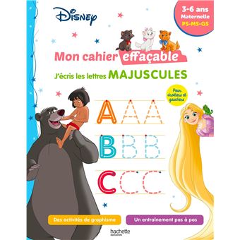 Disney - Mon cahier effaçable - J'écris les lettres majuscules (3-6 ans)