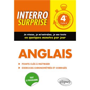 Anglais. Interro Surprise. Classe de 4e