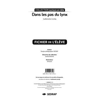 Dans les pas du lynx - fichier pedagogique