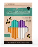 Pâte à modeler cire d'abeille -  4 couleurs pastel