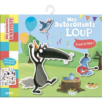 Ma pochette d'artiste - ma pochette d'autocollants loup - c'est la fête