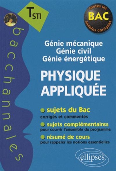 Physique appliquée, Terminale STI génie mécanique