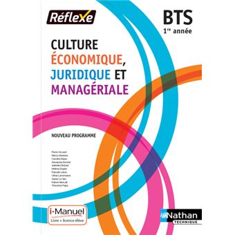 Culture économique Juridique Et Managériale Bts 1 Pochette Réflexe Livre Licence élève 2018