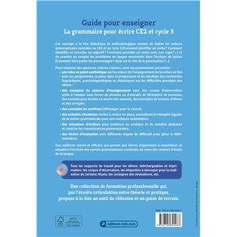 La grammaire pour écrire CE2 et cycle 3 + Ressources numériques