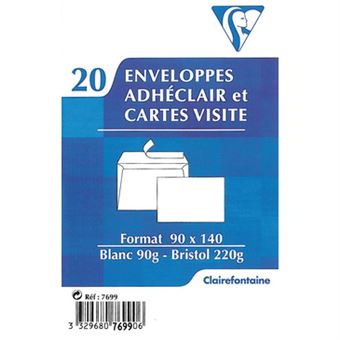 Clairefontaine Coffret 20 Enveloppes + 20 Cartes Été - Format C6 - Papier Lisse 120g/m² - Fait En France