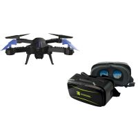 BLAUPUNKT Drone et masque de réalité virtuelle - BLP1600 - Bleu pas cher 