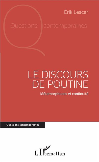 Le discours de Poutine - Erik Lescar - broché