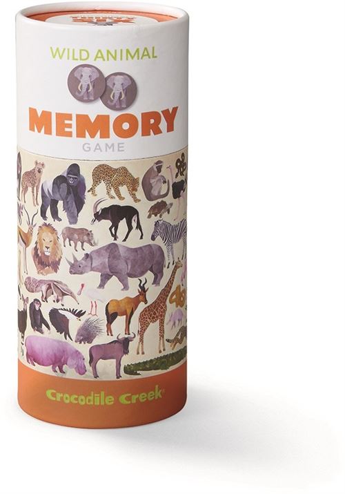 Crocodile Creek dieren memory Wilde dieren - 36 stukjes