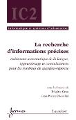 La recherche d'informations precises traitement automatique