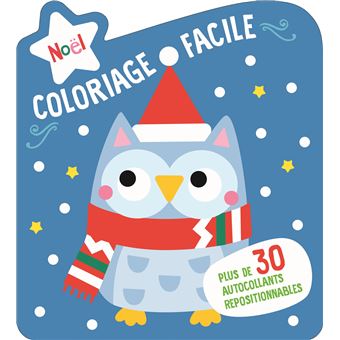 Couverture rouge coloriage facile Noel