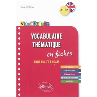 Vocabulary • Anglais • Vocabulaire Thématique • Fiches Anglais-français ...