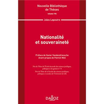 Nationalité et souveraineté - Volume 196