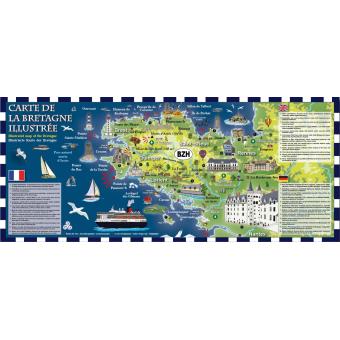 Carte de la Bretagne illustrée