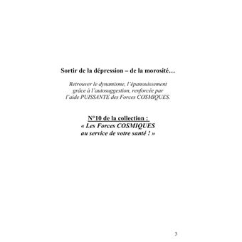 Sortir de la dépression - de la morosité...