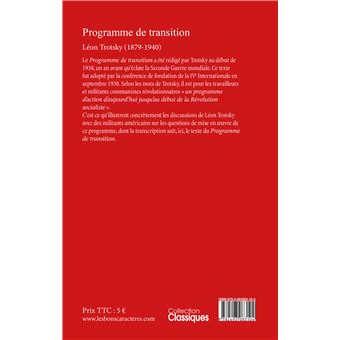 Programme de transition (NED 2022)