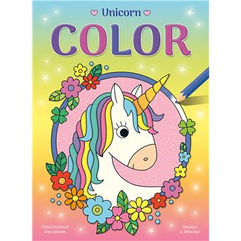 Unicorn color bloc de coloriage