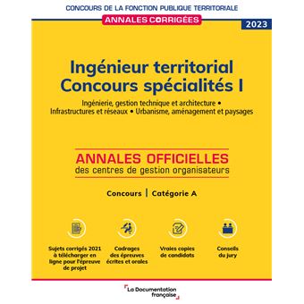 Ingénieur territorial 2023. Spécialités I. Catégorie A
