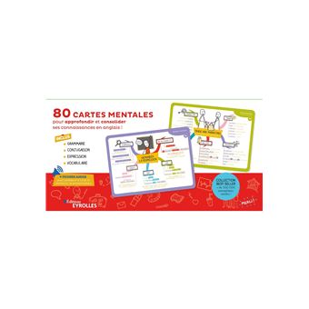 Coffret de cartes mentales J'apprends l'anglais + son cahier d'exercices