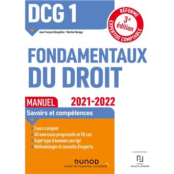 DCG 1 Fondamentaux du droit - Manuel - 2021/2022