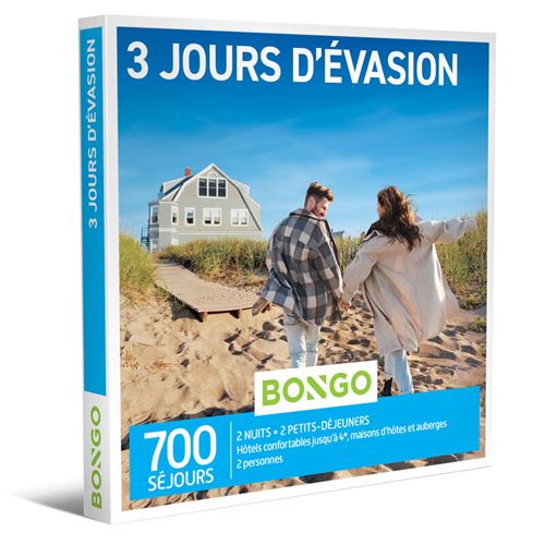 Coffret cadeau BONGO 3 Jours d'Évasion - FR