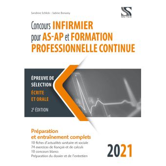 Concours infirmier pour AS-AP et formation professionnelle continue 2021