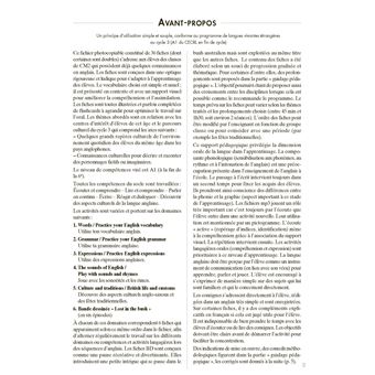 Anglais cycle 3 niveau 2 + téléchargement