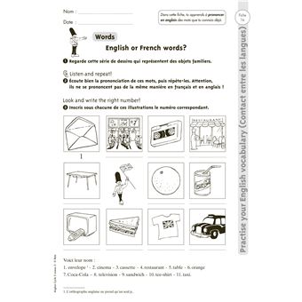 Anglais cycle 3 niveau 2 + téléchargement