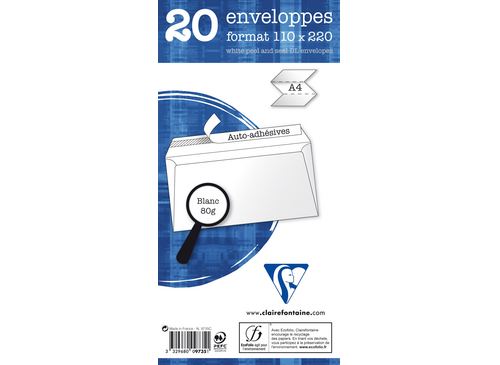 CLAIRFTN PQT 20 ENV ADH 110X220 80G