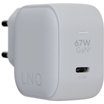 LINQ Connects, 67W, Chargeur à domicile, Chargeur mural GaN2, Connexion USB, Technologie d