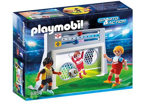 Playmobil Sports & Action 6858 Cage de tir au but avec footballeurs