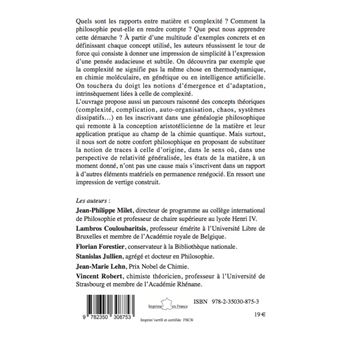 Matière et  complexité