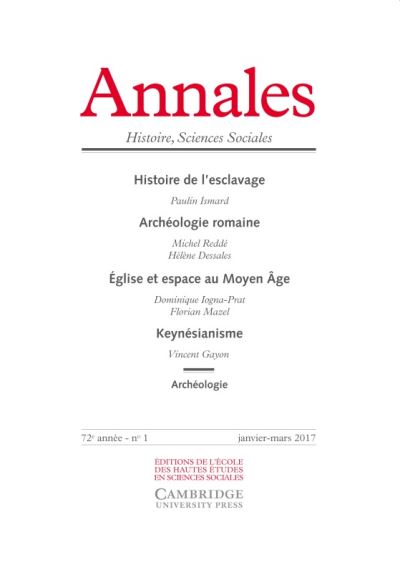 Annales histoire sciences sociales 2017/1