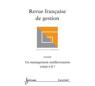 Revue franþaise de gestion vol 32 n 166 aoutseptembre 2006