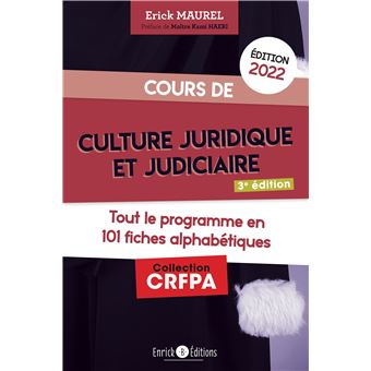Cours de culture juridique et judiciaire 2022