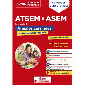 Concours ATSEM et ASEM - Catégorie C - Annales corrigées