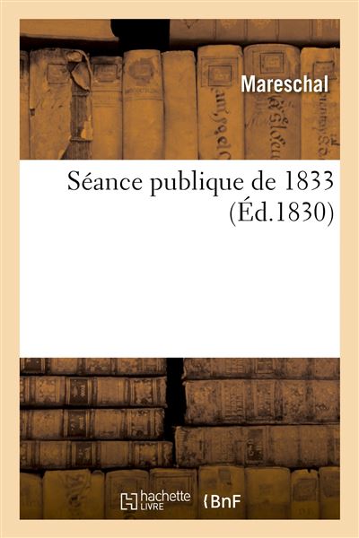 Séance publique de 1833