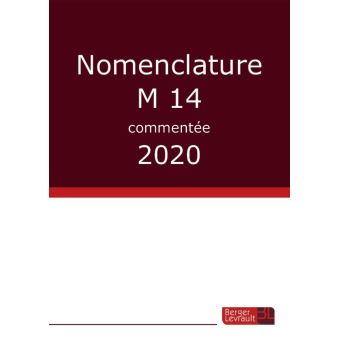 Nomenclature M14 commentée 2020