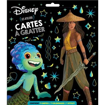 DISNEY PIXAR - Pochette Cartes à gratter - Raya et autres héros