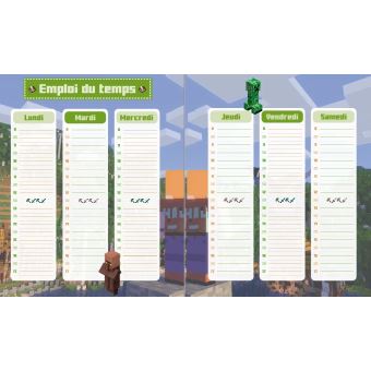 Cahier de textes Minecraft