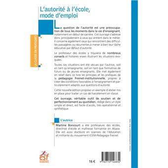 L'autorité à l'école, mode d'emploi