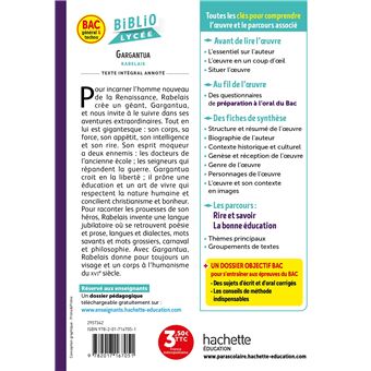 BiblioLycée Gargantua (Rabelais) - BAC 2024