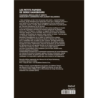 Les petits papiers de Serge Gainsbourg